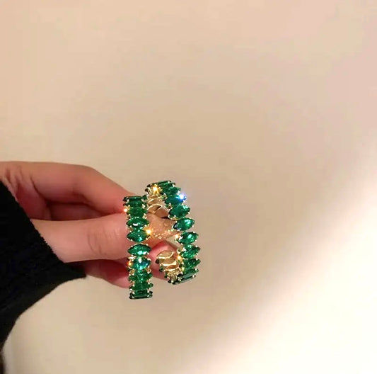 Renzelle® Emerald Hoops