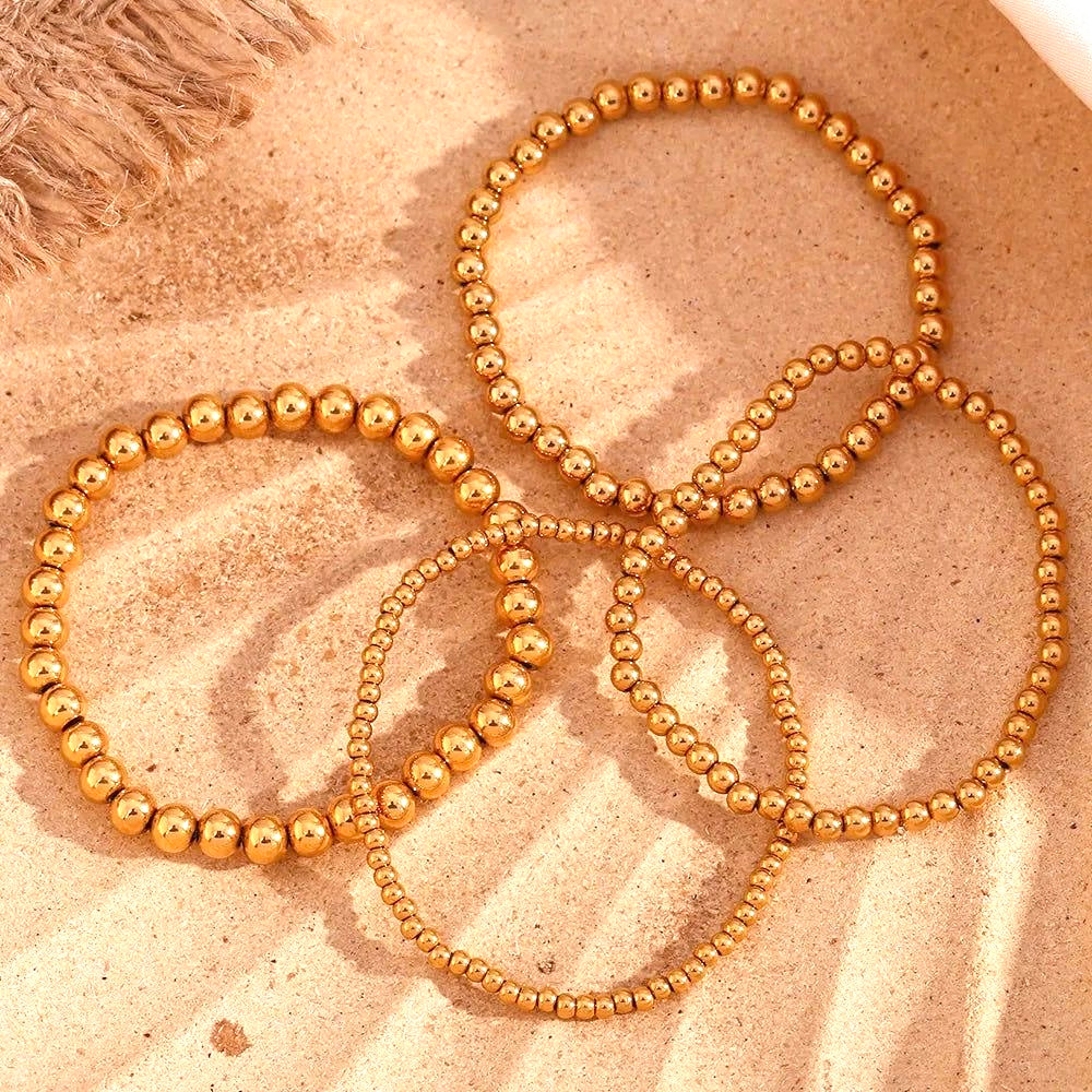 Renzelle® Gold Beaded Zephyr Bracelet