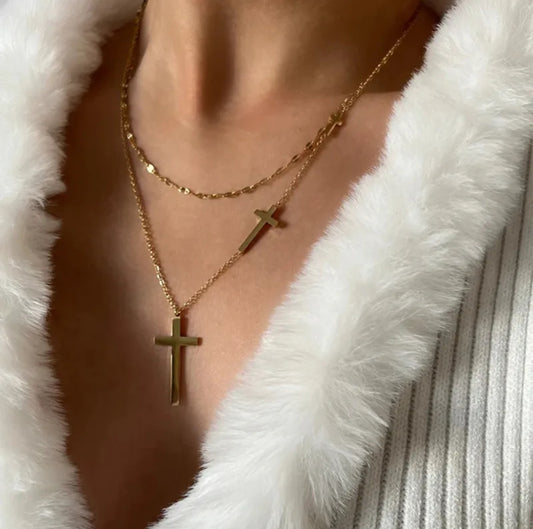 Renzelle® Layered Cross Necklace