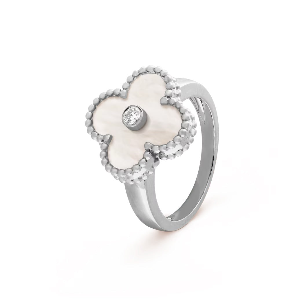 Renzelle® Silver Clover Ring