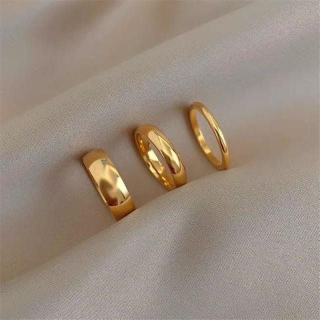 Renzelle® 18K Gold Serenity Rings