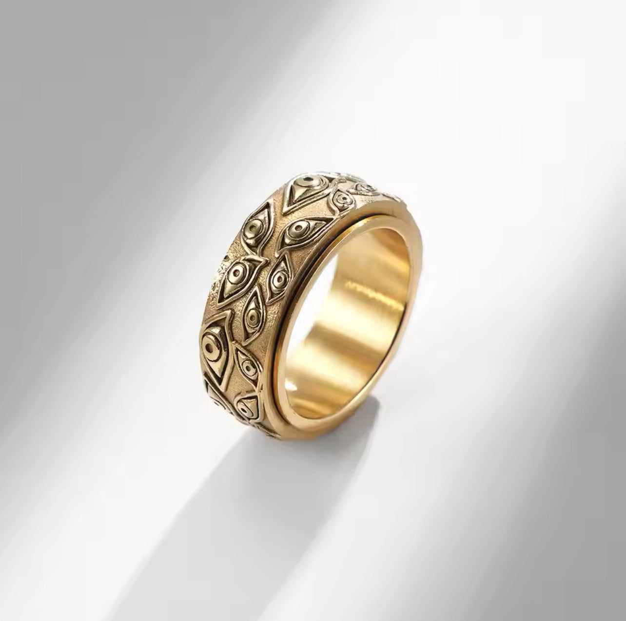 Renzelle® Damaszener Stahl Goldring