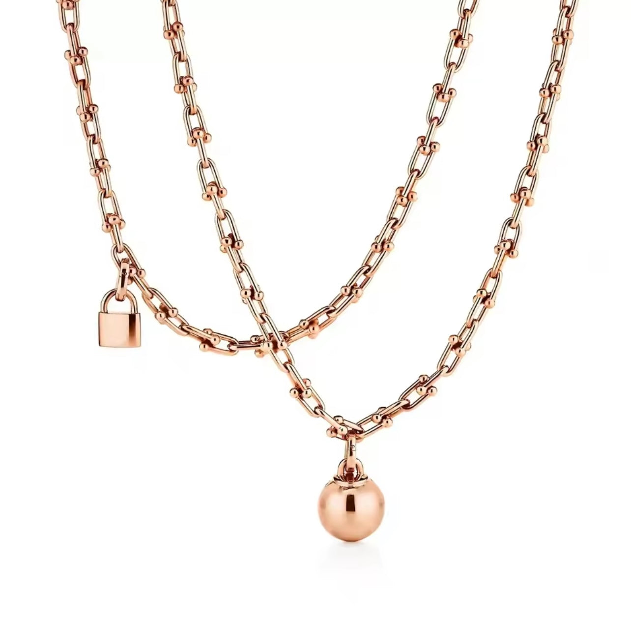 Renzelle® Layered Lock Necklace