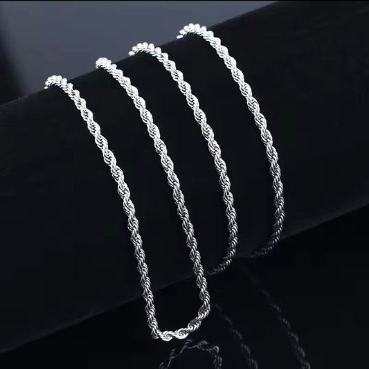 Renzelle® Silver Rope Necklace