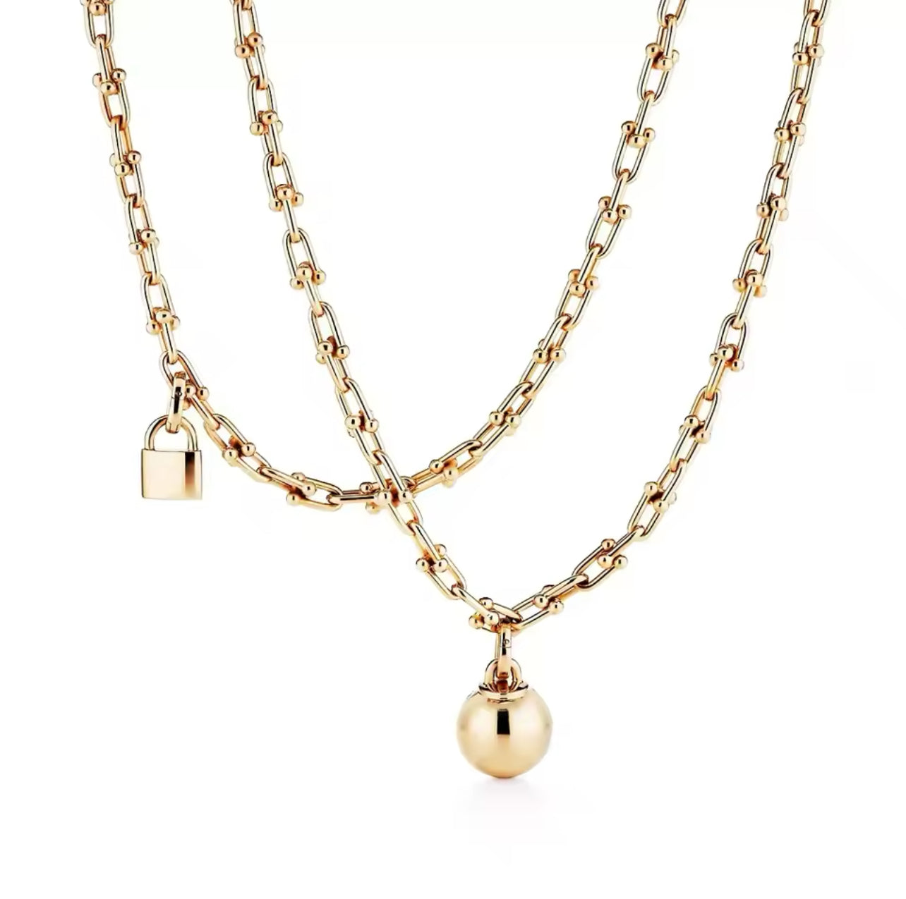 Renzelle® Layered Lock Necklace