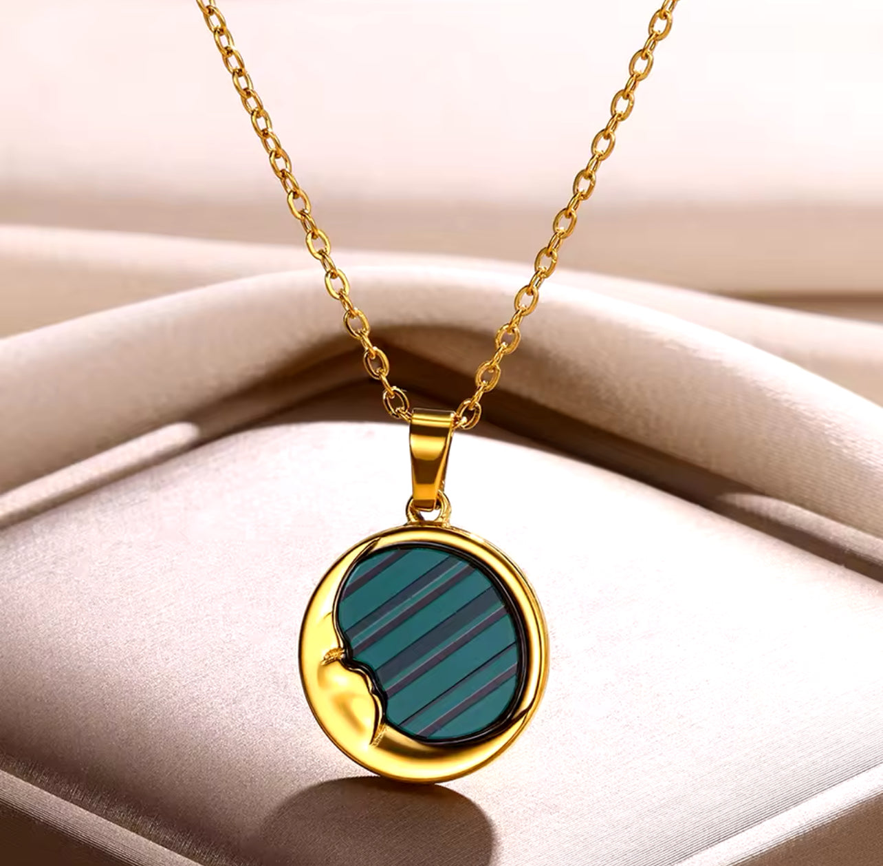 Renzelle® Belle Moon Emerald Pendant